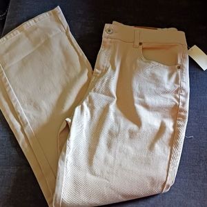 Misses cream colored Coldwater Creek jeans, size 14